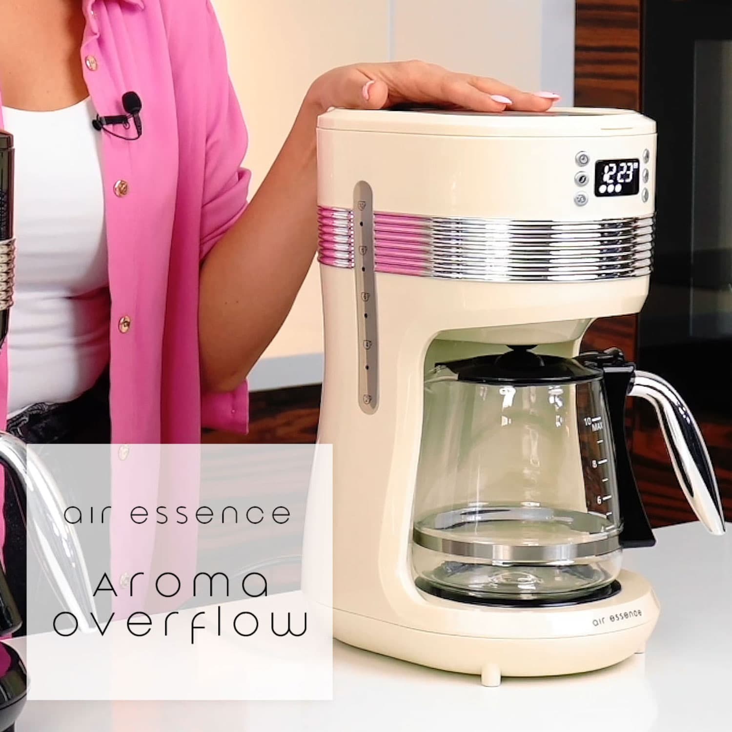 Крапельна кавоварка Aroma Overflow, 1,4 л, кремовий
