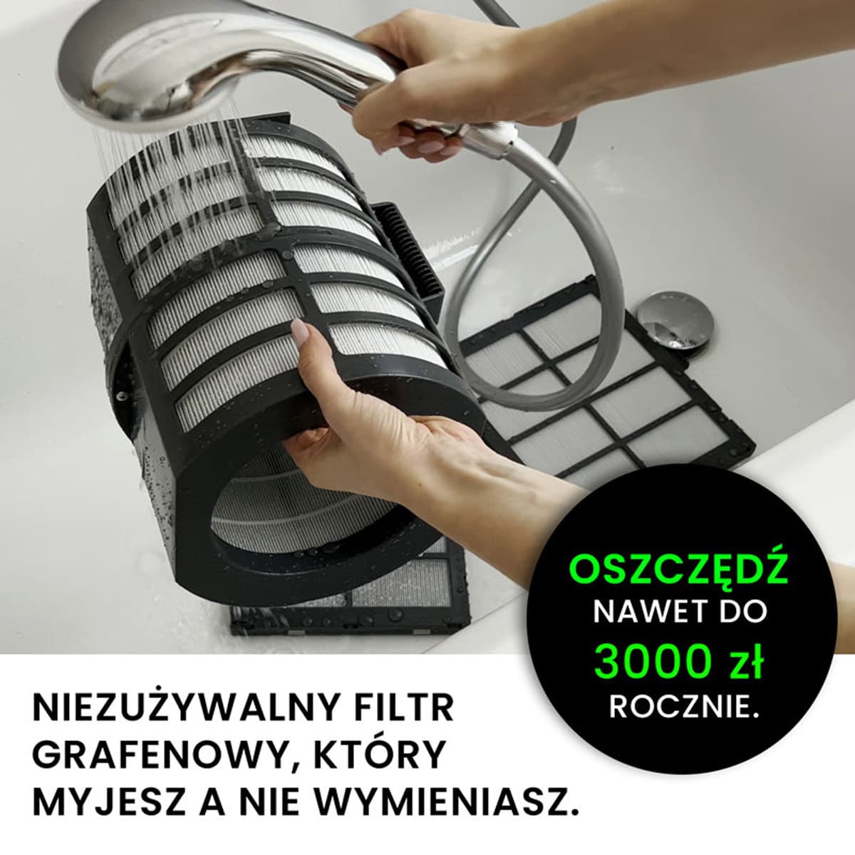 Графеновий очищувач повітря Eco Plasma LCD ESP Graphene, CADR 450 м³/год, білий