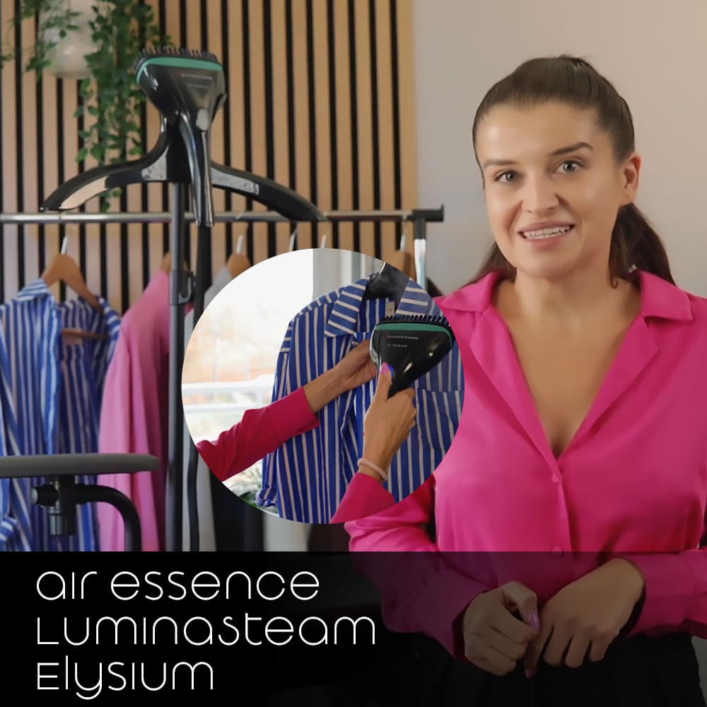 Парова система для прасування 2в1 LuminaSteam Elysium, 120 г/хв, чорний
