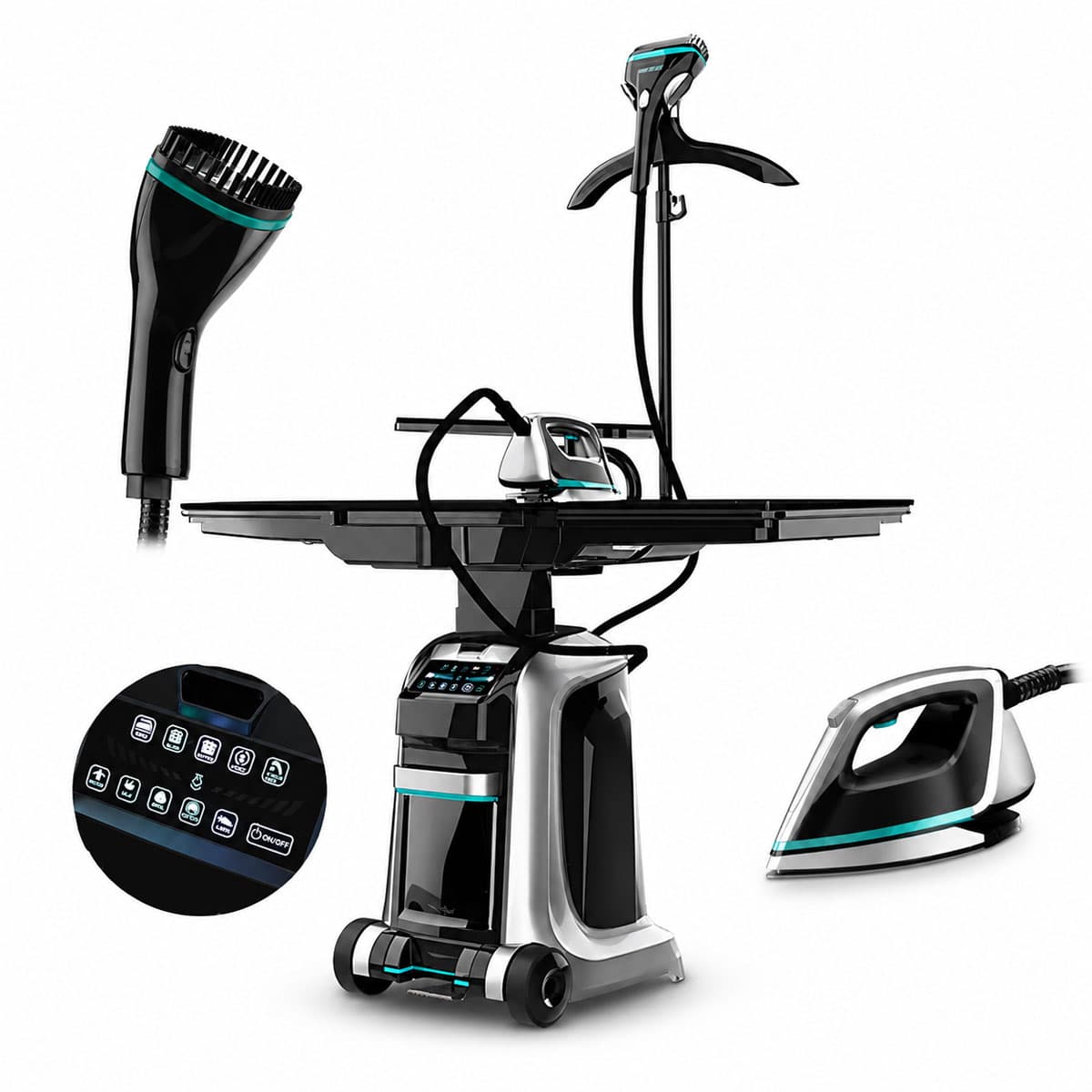 Парова система для прасування 2в1 LuminaSteam Elysium Max, 150 г/хв, чорний