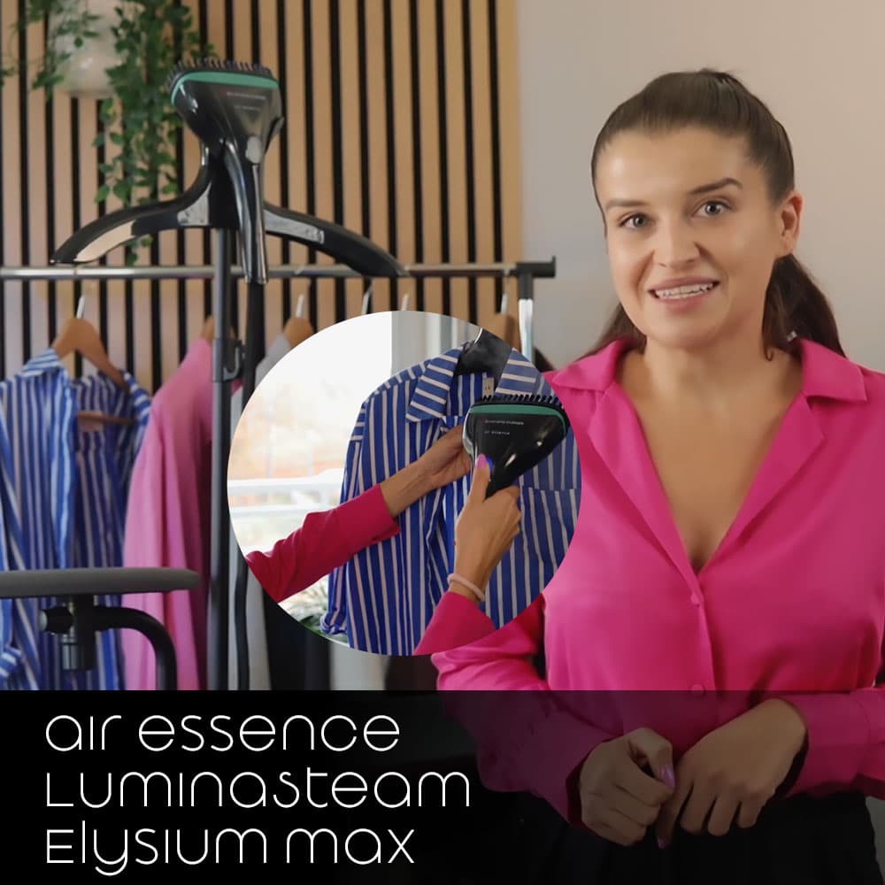 Парова система для прасування 2в1 LuminaSteam Elysium Max, 150 г/хв, чорний