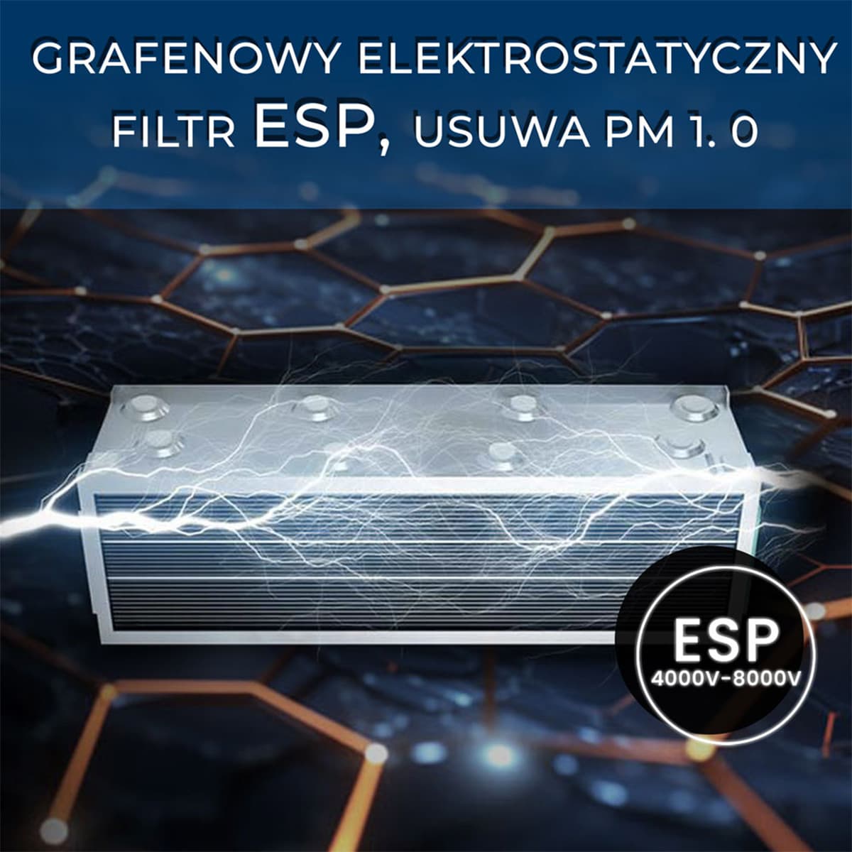 Графеновий очищувач повітря Plasma ESP PRO, 100 м²